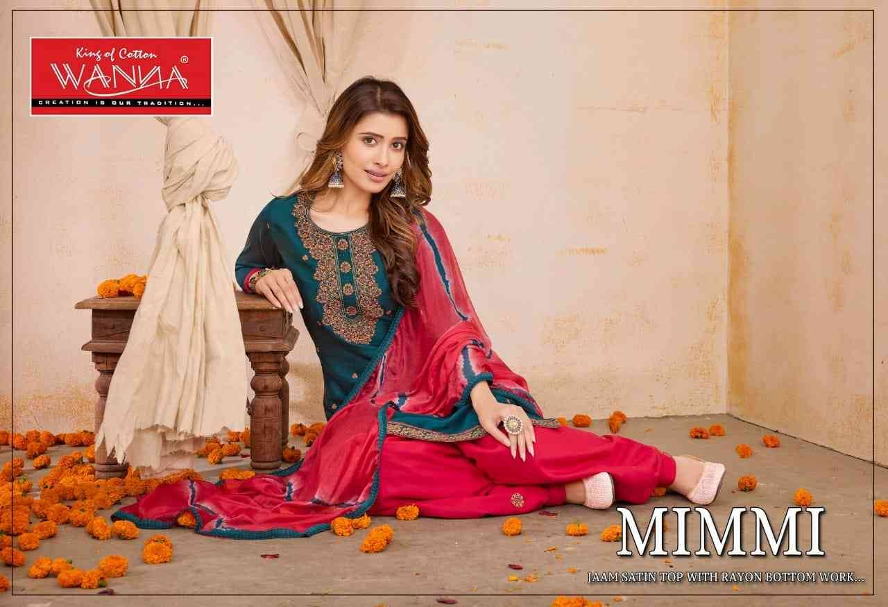 Mimmi By Wanna 601 To 605 Series Festive Suits Beautiful Fancy Colorful Stylish Party Wear & Occasional Wear Jam Satin Dresses At Wholesale Price