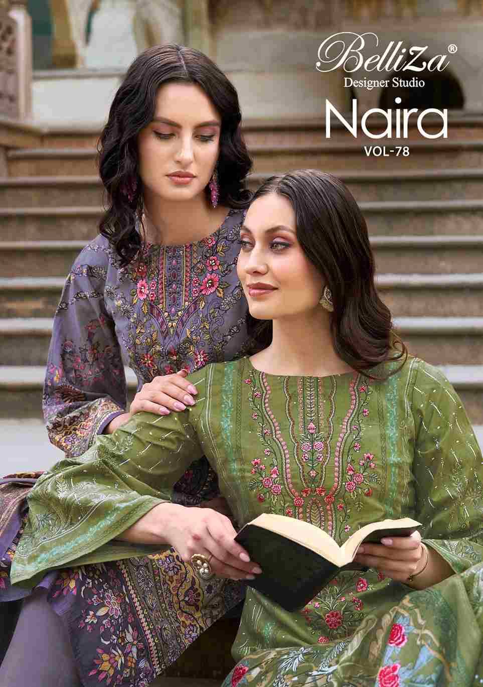 Naira Vol-78 By Belliza 981-001 To 981-008 Series Beautiful Festive Suits Stylish Fancy Colorful Casual Wear & Ethnic Wear Pure Cotton Print Dresses At Wholesale Price