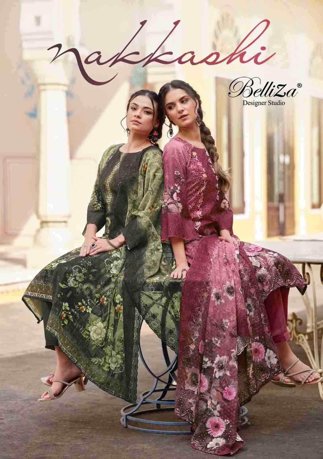 Nakkashi By Belliza 999-001 To 999-006 Series Beautiful Festive Suits Stylish Fancy Colorful Casual Wear & Ethnic Wear Pure Cotton Dresses At Wholesale Price