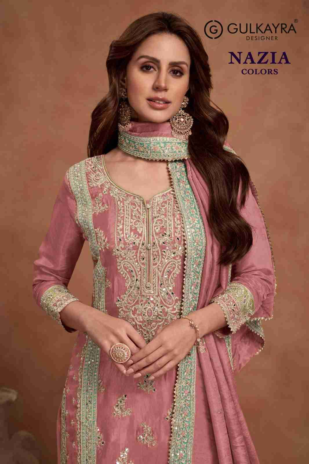 Nazia Gold By Gulkayra Designer 7453-D To 7453-F Series Beautiful Sharara Suits Colorful Stylish Fancy Casual Wear & Ethnic Wear Silk Embroidery Dresses At Wholesale Price