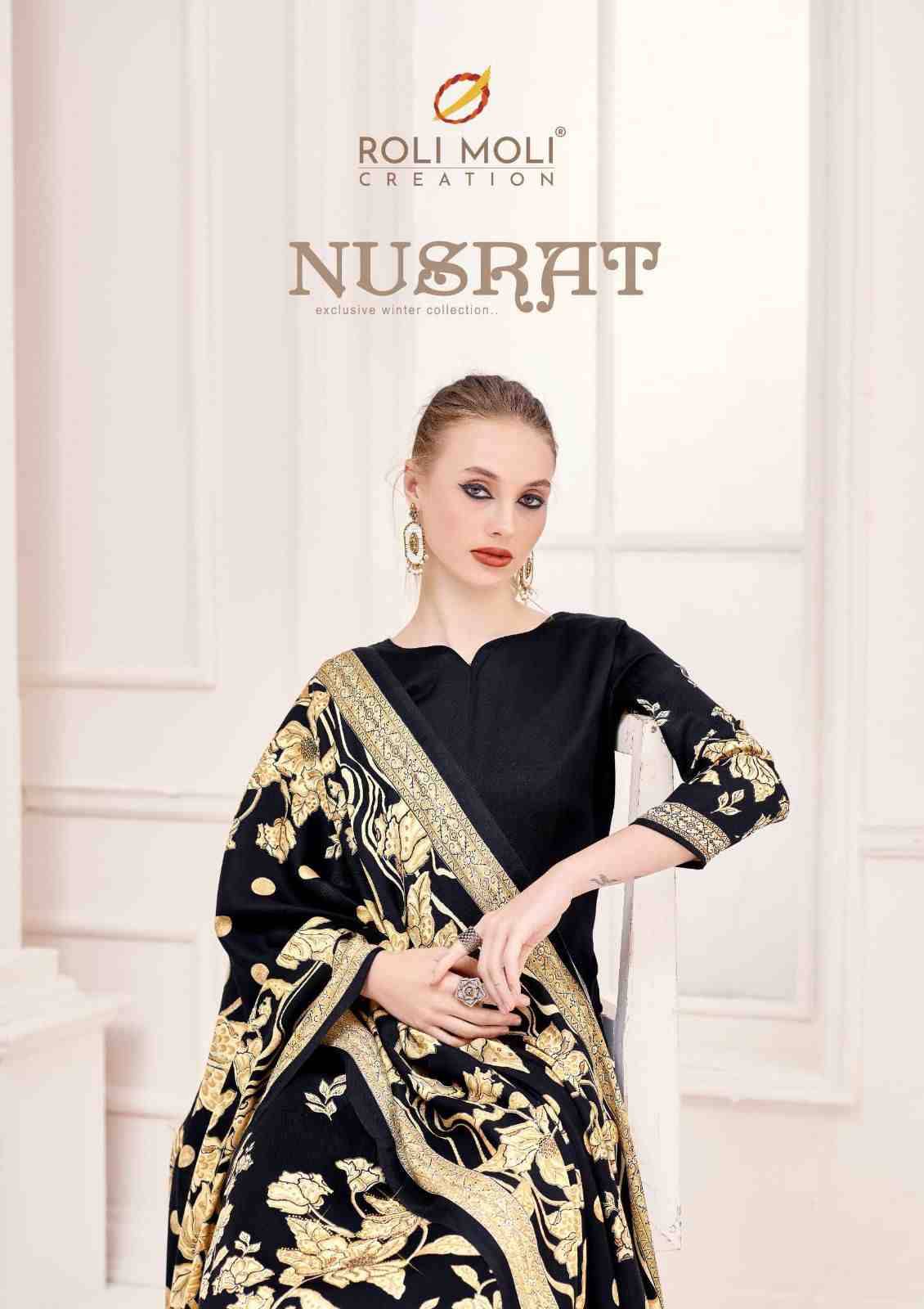 Nusrat By Roli Moli 1001 To 1008 Series Beautiful Stylish Festive Suits Fancy Colorful Casual Wear & Ethnic Wear & Ready To Wear Pashmina Dresses At Wholesale Price