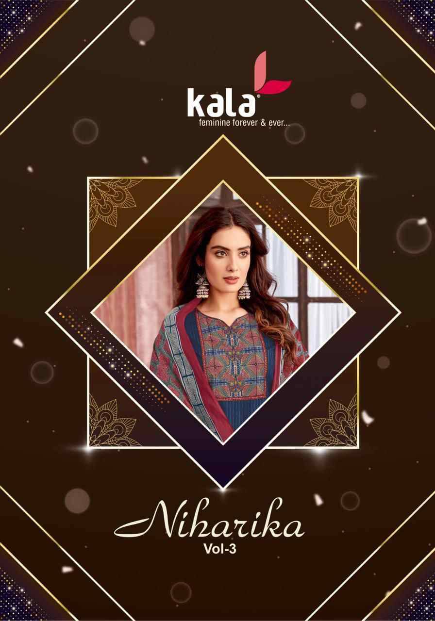 Niharika Vol-3 By Kala 6801 To 6808 Series Beautiful Festive Suits Colorful Stylish Fancy Casual Wear & Ethnic Wear Pure Cotton Print Dresses At Wholesale Price