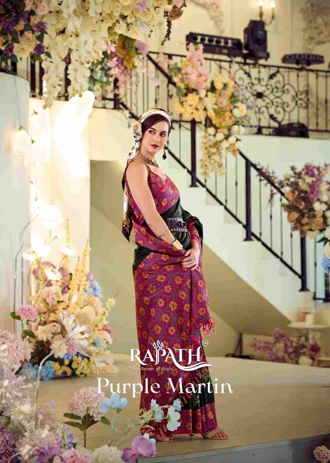 Purple Martin By Rajpath 770001 To 770008 Series Indian Traditional Wear Collection Beautiful Stylish Fancy Colorful Party Wear & Occasional Wear Soft Silk Sarees At Wholesale Price