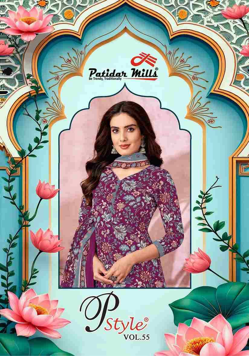 P Style Vol-55 By Patidar Mills 5501 To 5516 Series Beautiful Festive Suits Stylish Fancy Colorful Casual Wear & Ethnic Wear Pure Cotton Print Dresses At Wholesale Price