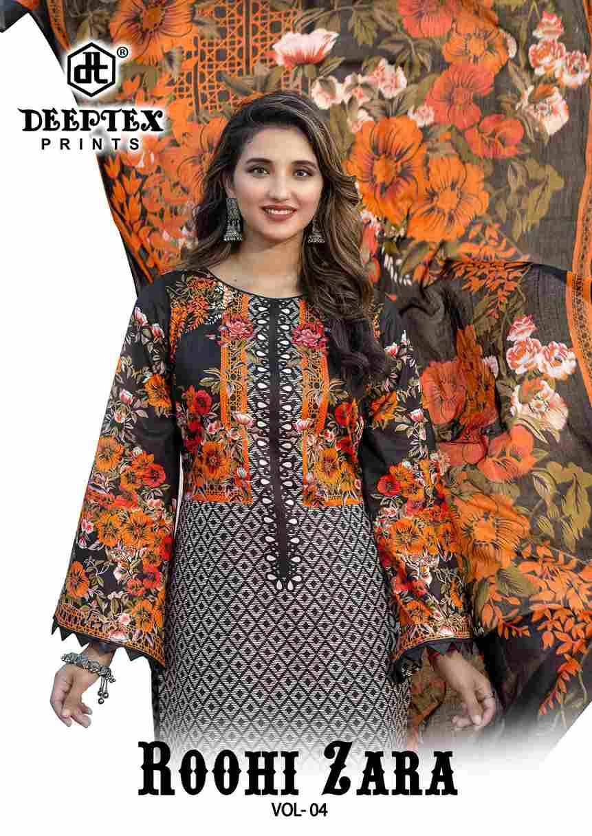 Roohi Zara Vol-4 By Deeptex Prints 4001 To 4008 Series Beautiful Stylish Festive Suits Fancy Colorful Casual Wear & Ethnic Wear & Ready To Wear Heavy Lawn Print Dresses At Wholesale Price