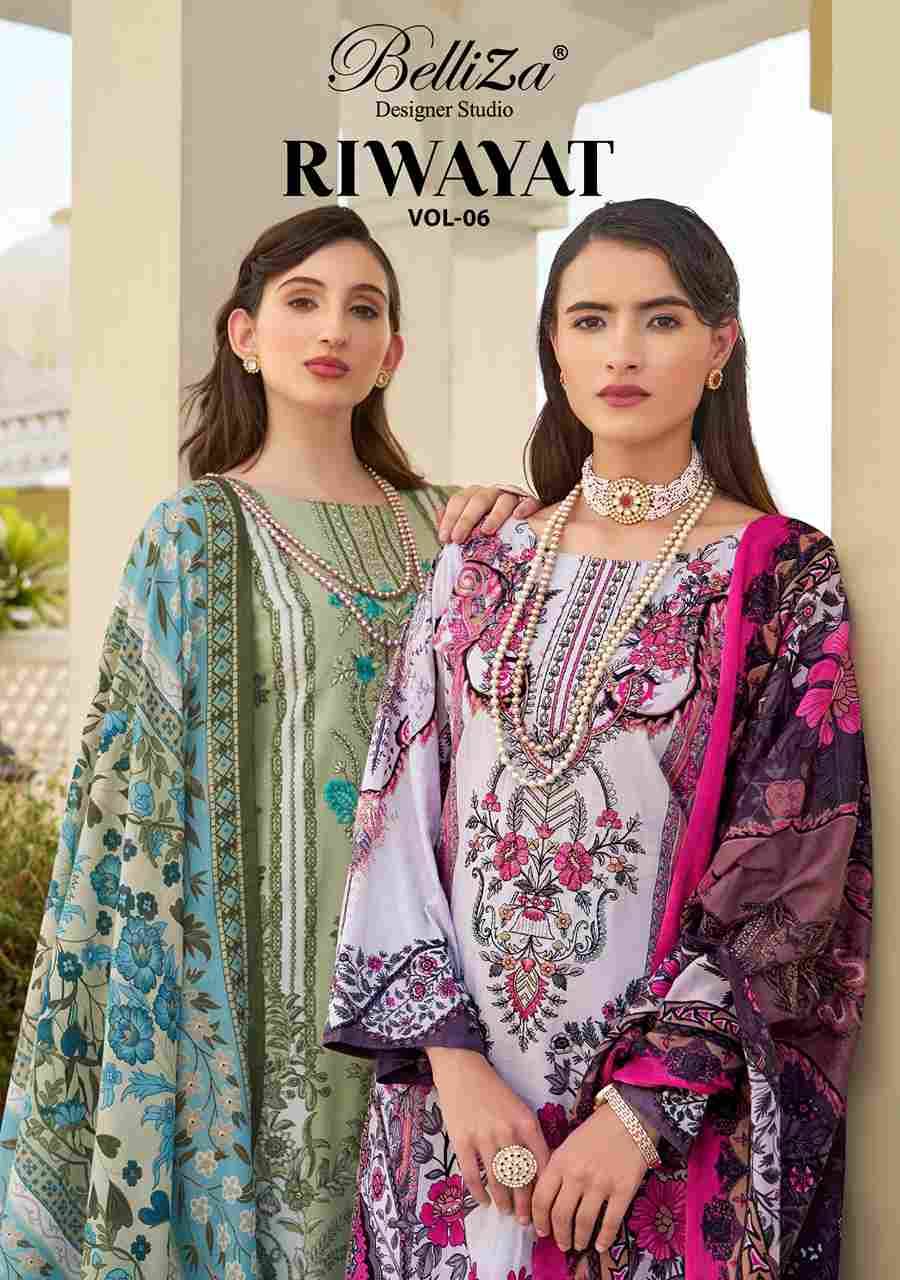 Riwayat Vol-6 By Belliza 995-001 To 995-008 Series Beautiful Festive Suits Stylish Fancy Colorful Casual Wear & Ethnic Wear Pure Viscose Rayon Print Dresses At Wholesale Price