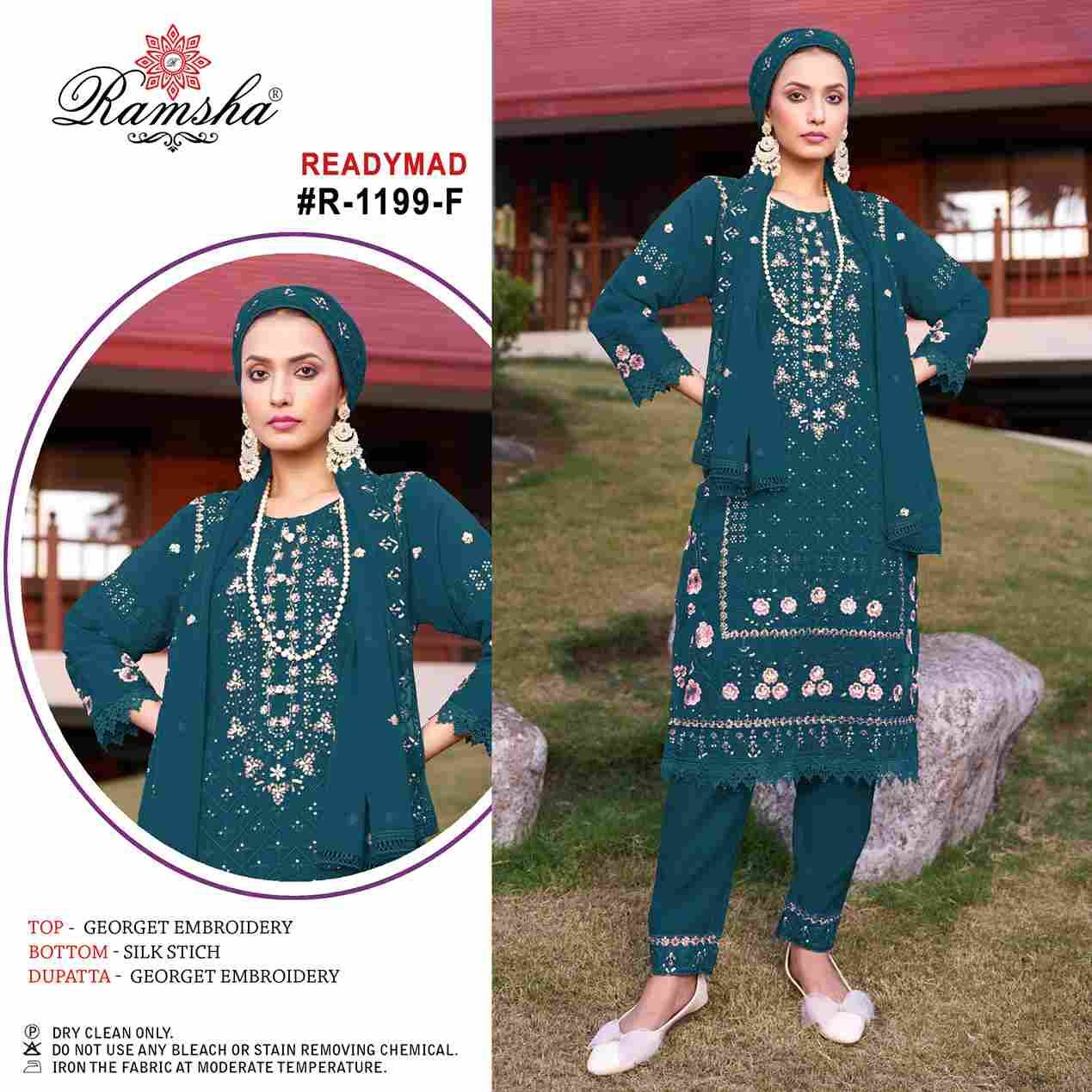 Ramsha 1199 Colours Vol-2 By Ramsha 1199-E To 1199-H Series Beautiful Pakistani Suits Colorful Stylish Fancy Casual Wear & Ethnic Wear Georgette Dresses At Wholesale Price