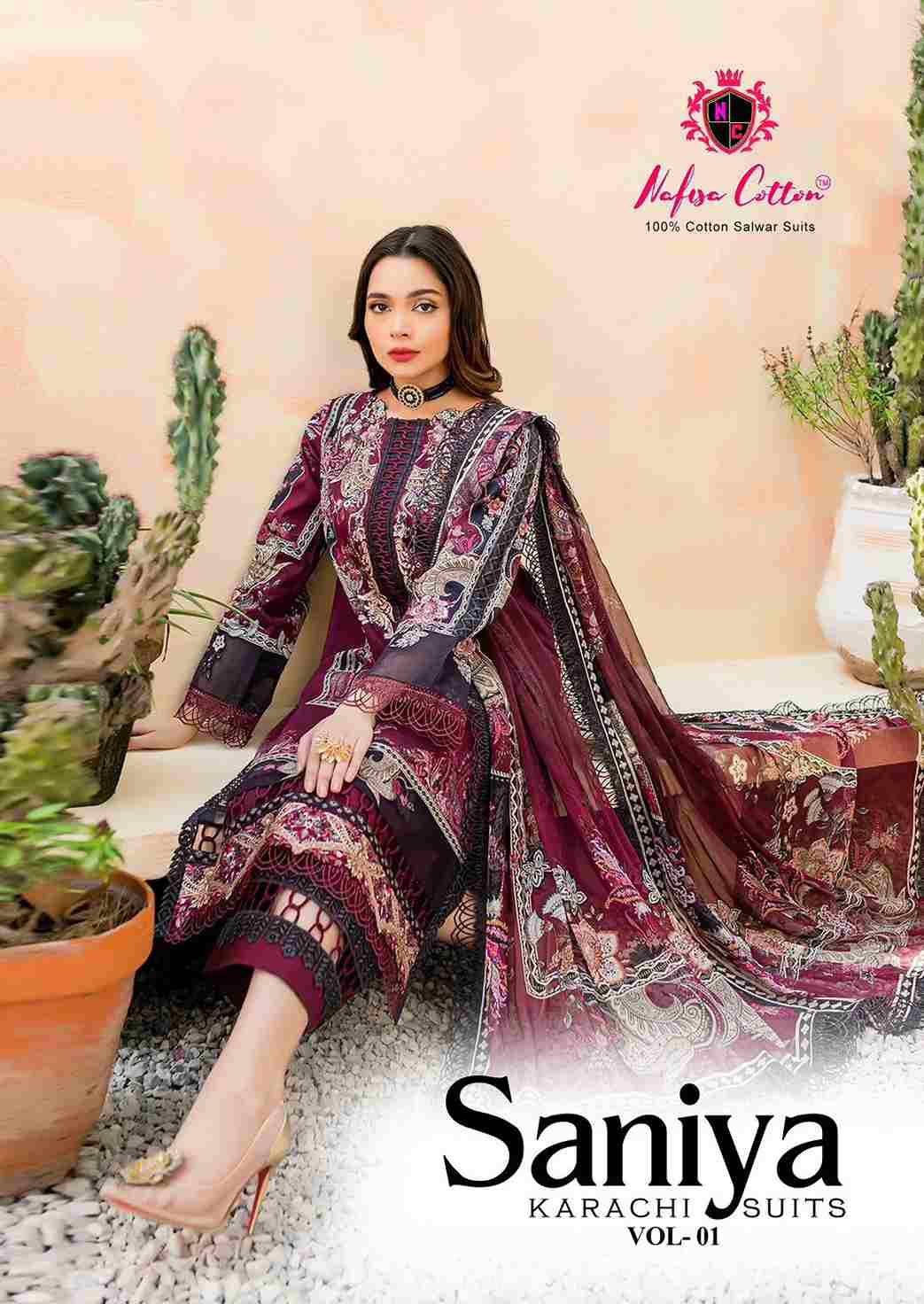 Saniya Vol-1 By Nafisa Cotton 1001 To 1006 Series Beautiful Stylish Festive Suits Fancy Colorful Casual Wear & Ethnic Wear & Ready To Wear Soft Cotton Print Dresses At Wholesale Price