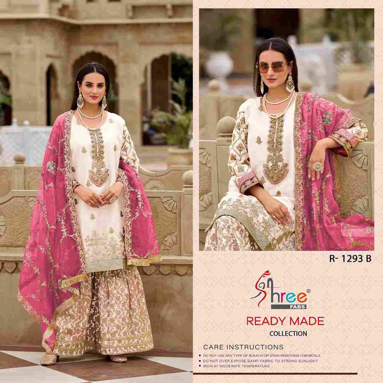 Shree Fabs Hit Design R-1293 Colours By Shree Fabs R-1293-A To R-1293-D Series Beautiful Pakistani Suits Stylish Fancy Colorful Party Wear & Occasional Wear Organza Embroidered Dresses At Wholesale Price