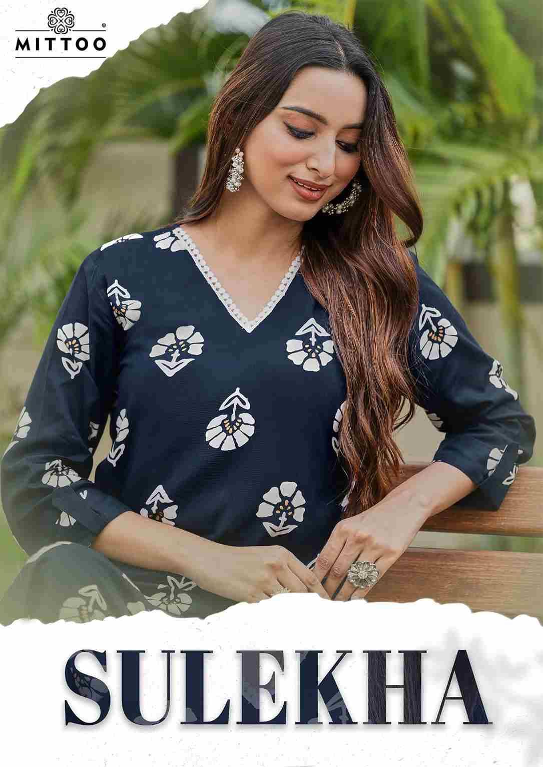 Sulekha By Mittoo 2001 To 2006 Series Designer Stylish Fancy Colorful Beautiful Party Wear & Ethnic Wear Collection Rayon Kurtis With Bottom At Wholesale Price