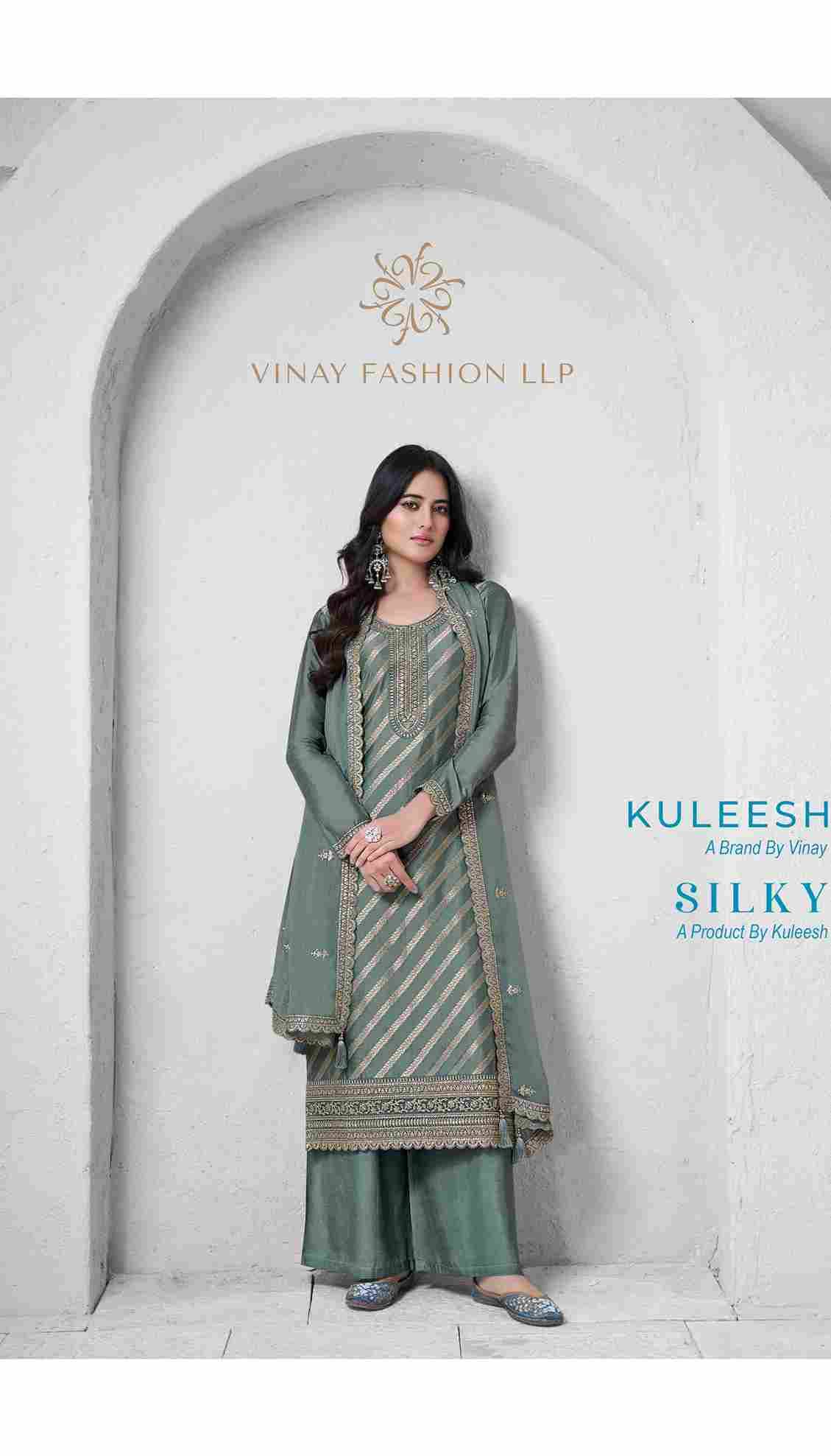 Silky By Vinay Fashion 69901 To 69904 Series Designer Festive Suits Collection Beautiful Stylish Fancy Colorful Party Wear & Occasional Wear Silk Jacquard Dresses At Wholesale Price