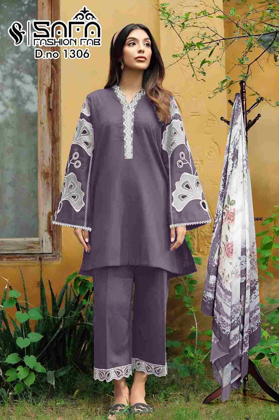 Safa 1306 Colours Vo-2 By Safa Fashion 1306-D To 1306-F Series Beautiful Pakistani Suits Colorful Stylish Fancy Casual Wear & Ethnic Wear Heavy Fancy Dresses At Wholesale Price