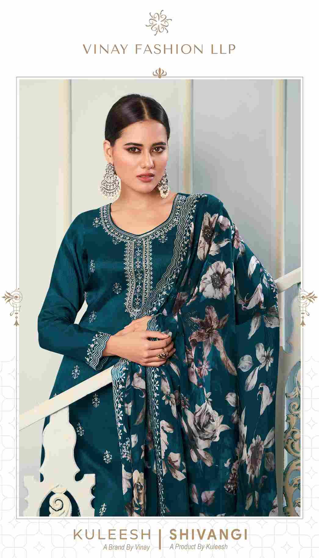 Shivangi By Vinay Fashion 71341 To 71344 Series Designer Festive Suits Collection Beautiful Stylish Fancy Colorful Party Wear & Occasional Wear Silk Dresses At Wholesale Price