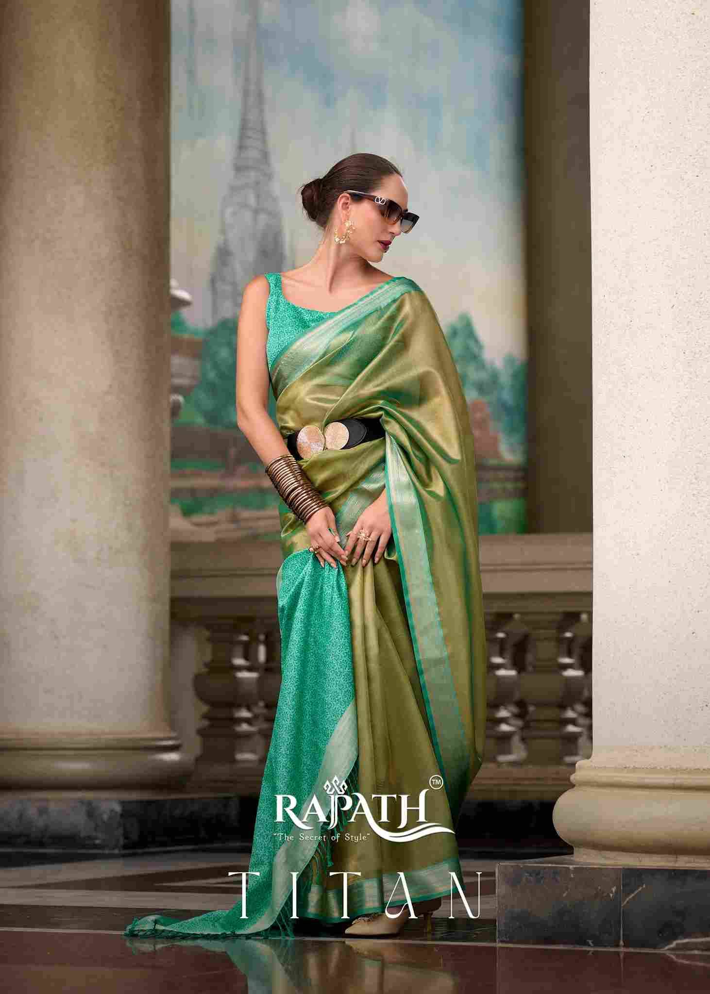 Titan By Rajpath 680001 To 680006 Series Indian Traditional Wear Collection Beautiful Stylish Fancy Colorful Party Wear & Occasional Wear Tissue Silk Sarees At Wholesale Price