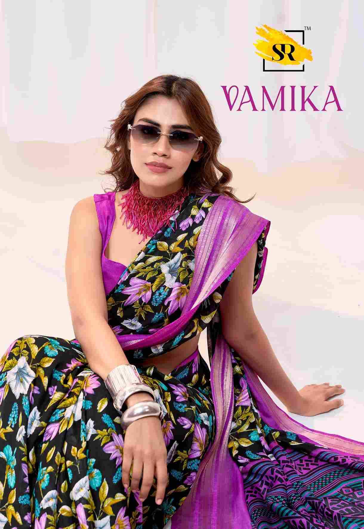 Vamika By SR 1001 To 1010 Series Indian Traditional Wear Collection Beautiful Stylish Fancy Colorful Party Wear & Occasional Wear Fancy Sarees At Wholesale Price