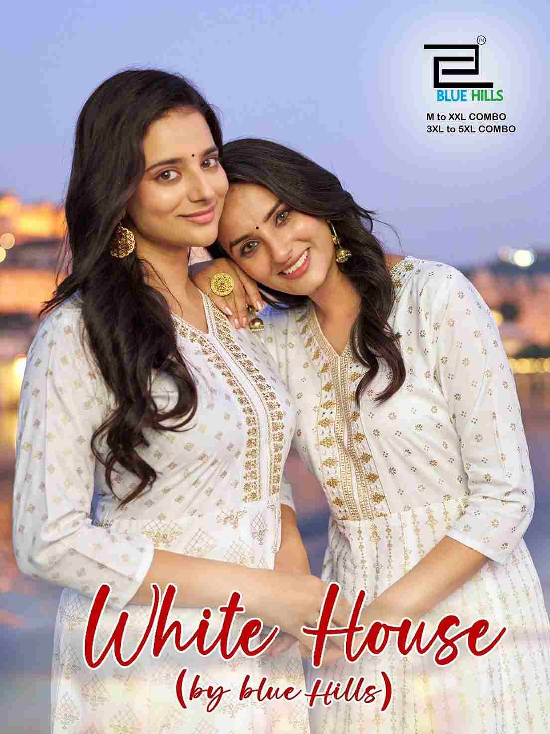 White House By Blue Hills 5001 To 5002 Series Designer Stylish Fancy Colorful Beautiful Party Wear & Ethnic Wear Collection Rayon Foil Gown At Wholesale Price