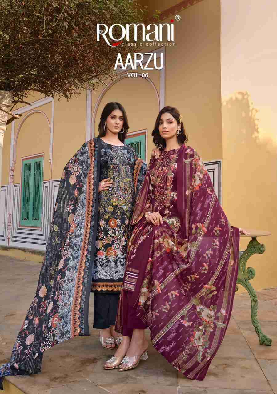 Aarzu Vol-6 By Romani 1089-001 To 1089-008 Series Beautiful Festive Suits Stylish Fancy Colorful Casual Wear & Ethnic Wear Soft Cotton Print Dresses At Wholesale Price