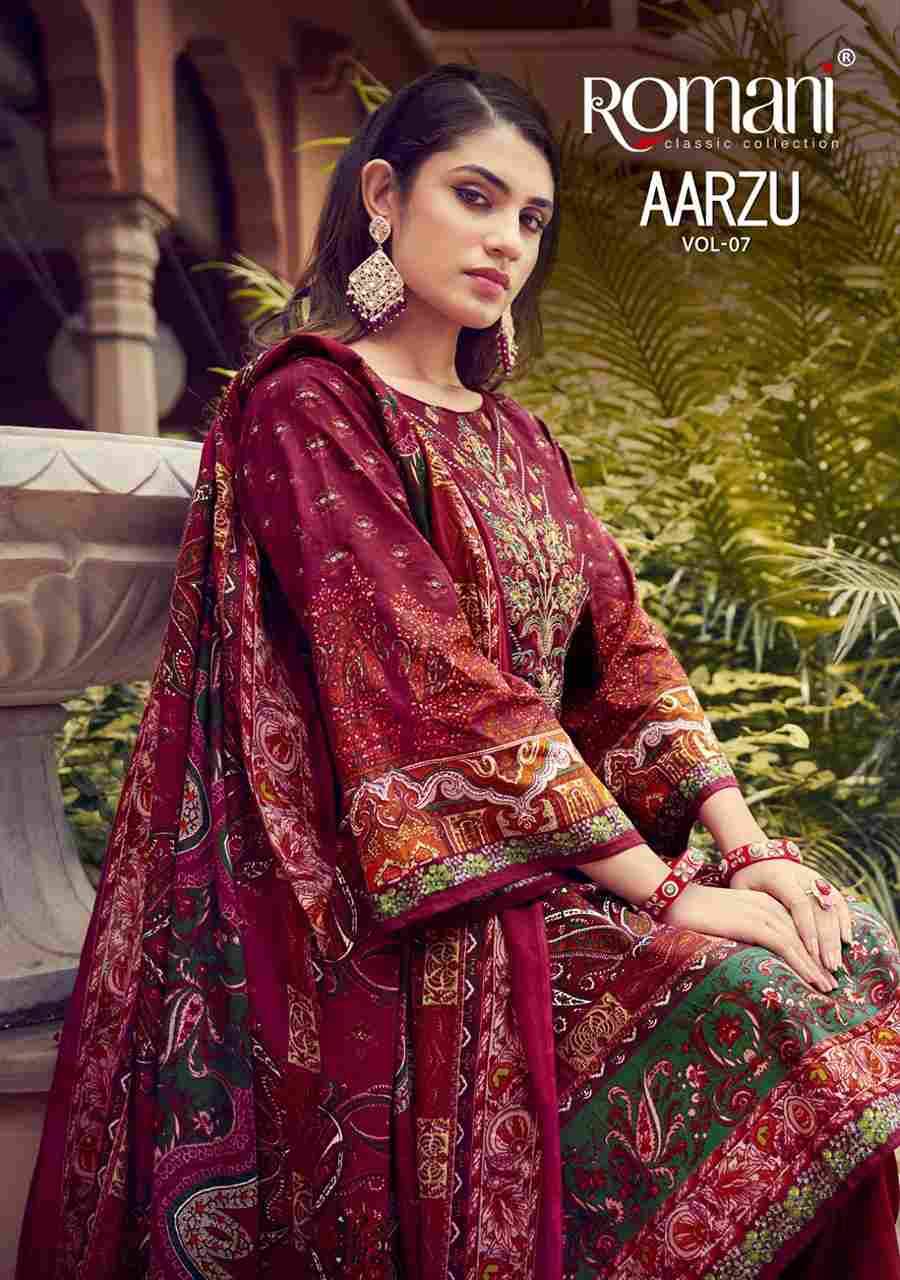 Aarzu Vol-7 By Romani 1090-001 To 1090-008 Series Beautiful Festive Suits Stylish Fancy Colorful Casual Wear & Ethnic Wear Soft Cotton Print Dresses At Wholesale Price