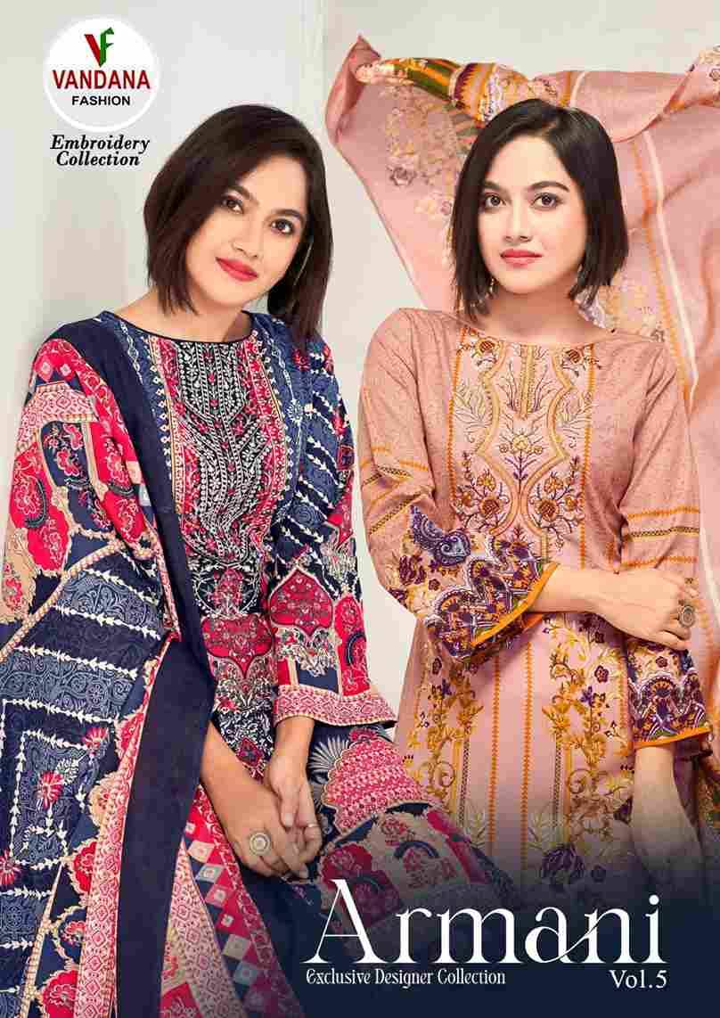 Armani Vol-5 By Vandana Fashion 5001 To 5008 Series Beautiful Festive Suits Stylish Fancy Colorful Casual Wear & Ethnic Wear Pure Cotton Print Dresses At Wholesale Price