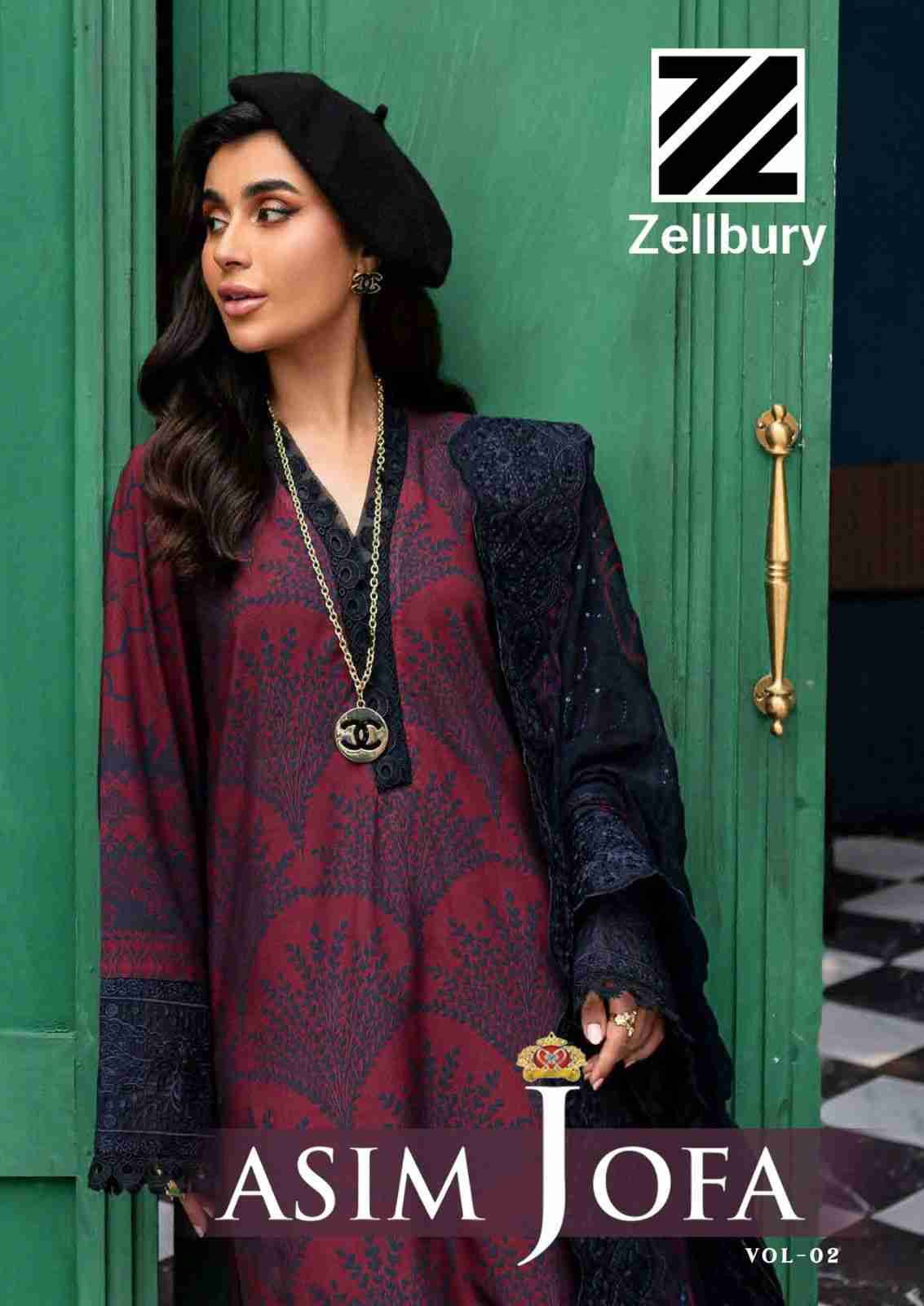 Asim Jofa Vol-2 By Zellbury 2001 To 2006 Series Beautiful Stylish Festive Suits Fancy Colorful Casual Wear & Ethnic Wear & Ready To Wear Heavy Cotton Print Dresses At Wholesale Price