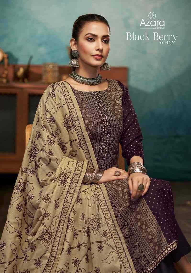 Black Berry Vol-15 By Azara 104-001 To 104-004 Series Beautiful Stylish Festive Suits Fancy Colorful Casual Wear & Ethnic Wear & Ready To Wear Cotton Print Dresses At Wholesale Price