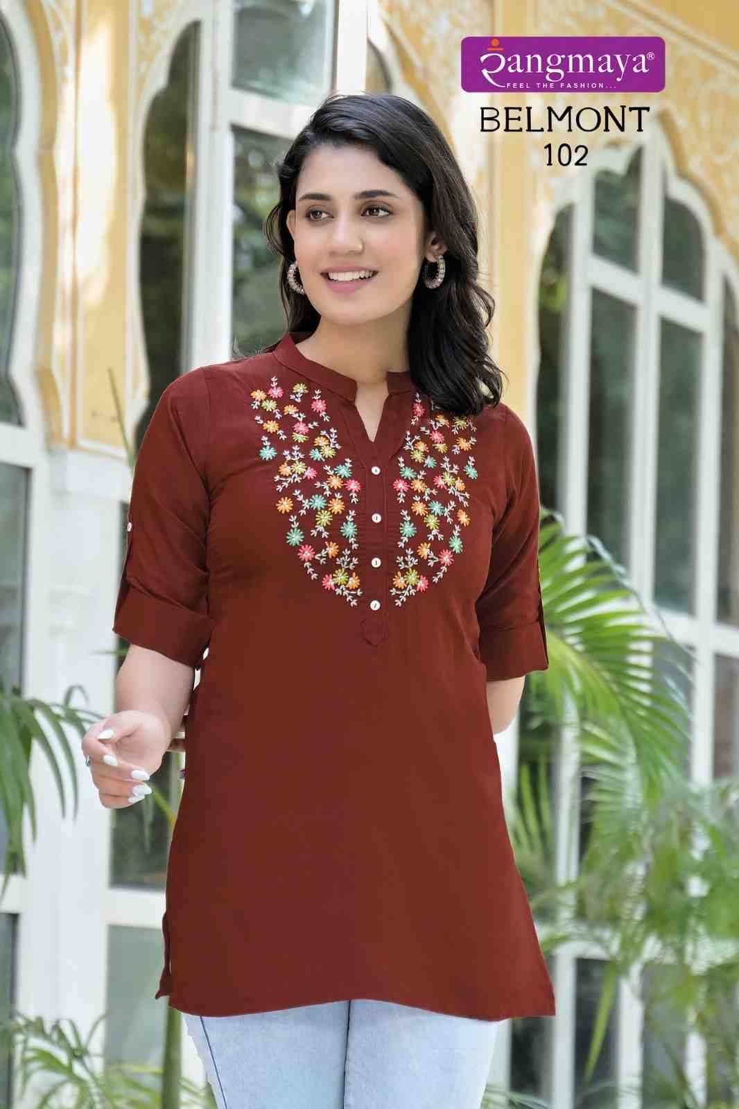 Belmont By Rangmaya 101 To 107 Series Designer Stylish Fancy Colorful Beautiful Party Wear & Ethnic Wear Collection Imported Tops At Wholesale Price