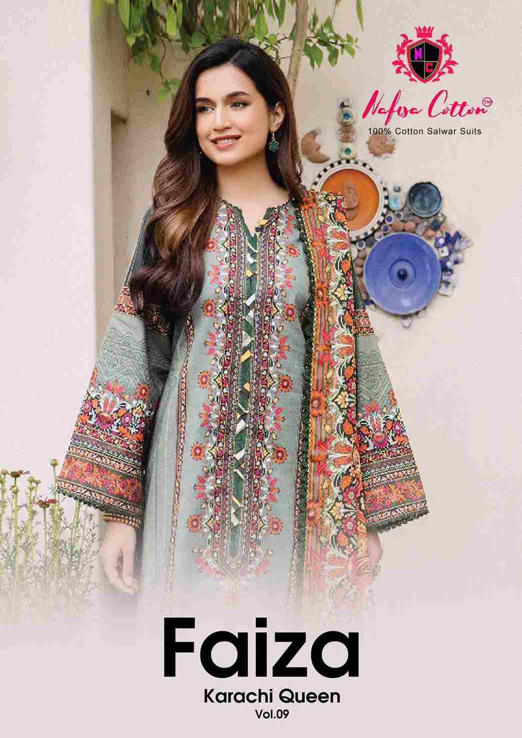 Faiza Vol-9 By Nafisa Cotton 9001 To 9006 Series Beautiful Fetsive Suits Stylish Fancy Colorful Casual Wear & Ethnic Wear Pure Cotton Dresses At Wholesale Price