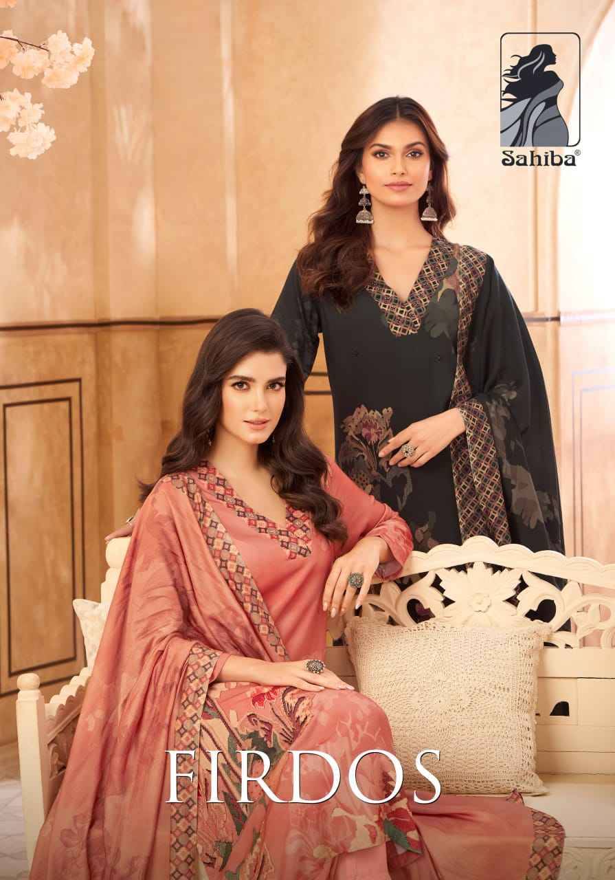 Firdos By Sahiba Fabrics Beautiful Festive Suits Colorful Stylish Fancy Casual Wear & Ethnic Wear Pure Muslin Silk Dresses At Wholesale Price