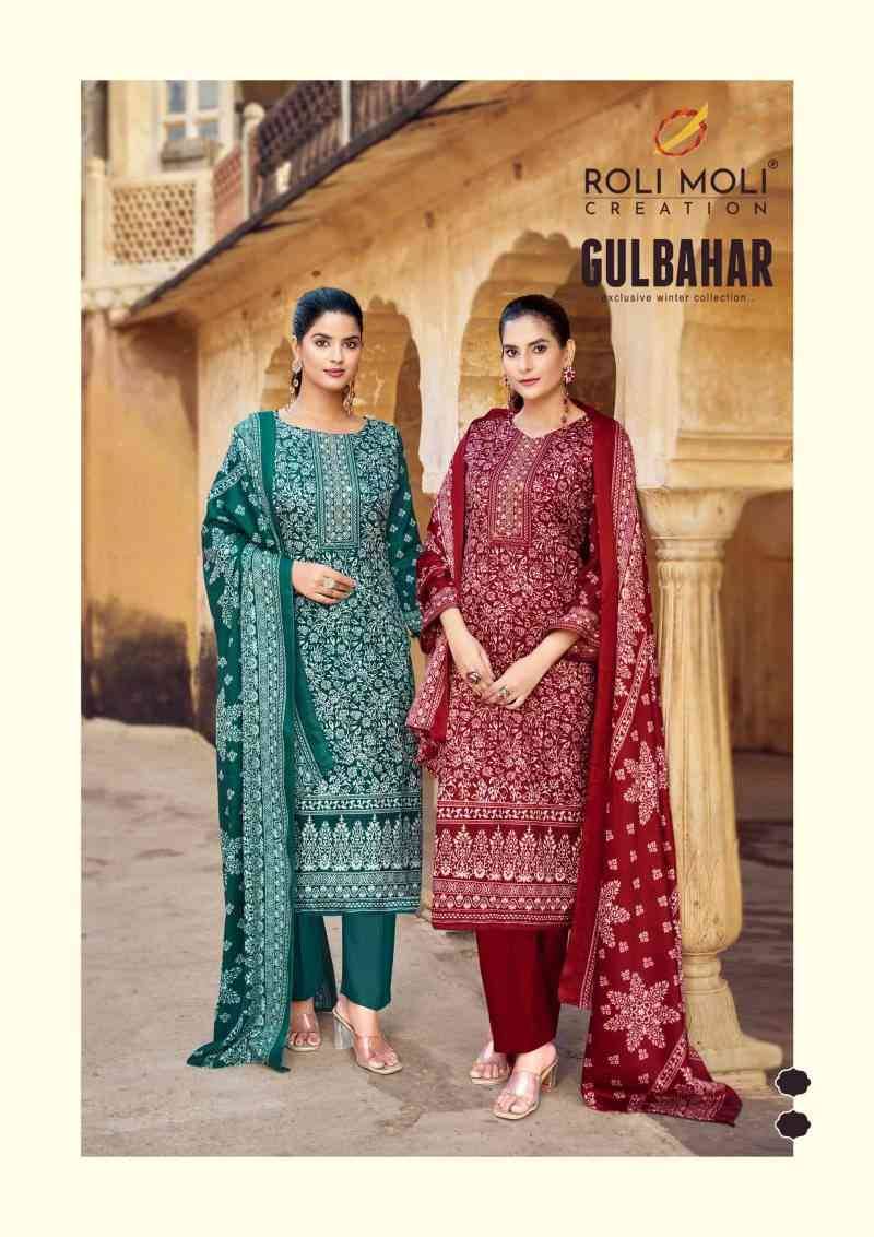 Gulbahar By Roli Moli 1001 To 1008 Series Beautiful Stylish Festive Suits Fancy Colorful Casual Wear & Ethnic Wear & Ready To Wear Pashmina Dresses At Wholesale Price