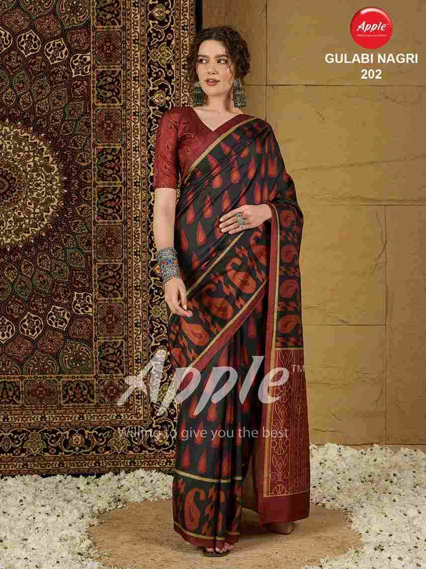 Gulabi Nagri By Apple 201 To 208 Series Indian Traditional Wear Collection Beautiful Stylish Fancy Colorful Party Wear & Occasional Wear Silk Sarees At Wholesale Price