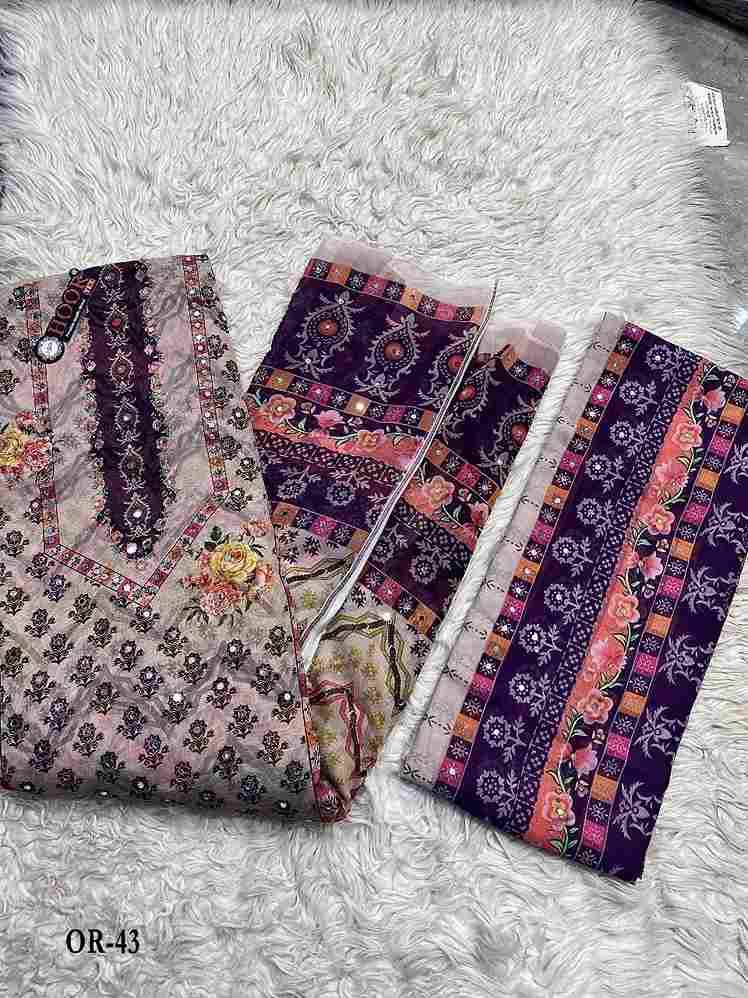 Hoor Tex Hit Design OR-43 Colours By Hoor Tex OR-43-A To OR-43-D Series Beautiful Pakistani Suits Stylish Colorful Fancy Casual Wear & Ethnic Wear Heavy Organza Embroidered Dresses At Wholesale Price