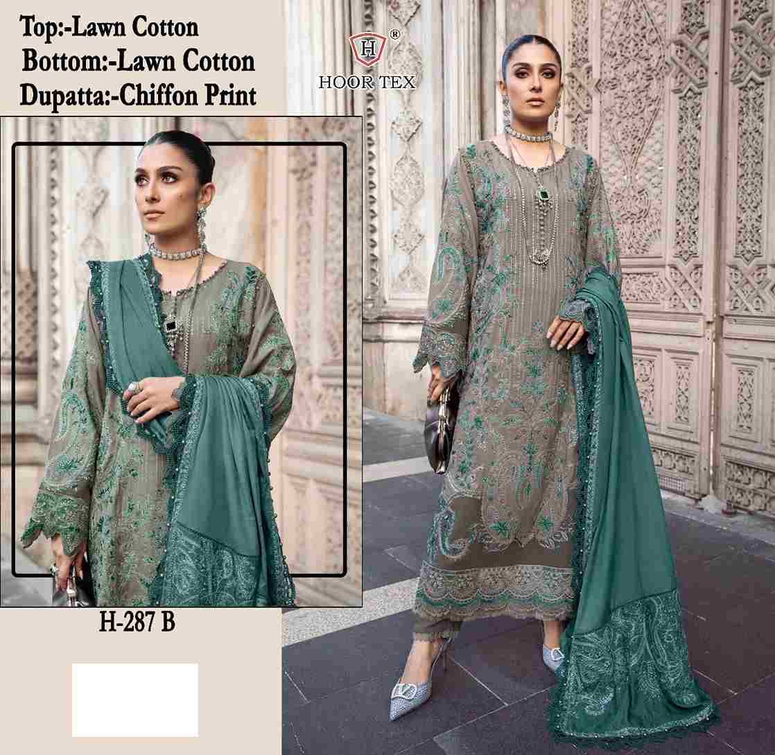 Hoor Tex Hit Design H-287 Colours By Hoor Tex H-287-A To H-287-D Series Designer Festive Pakistani Suits Collection Beautiful Stylish Fancy Colorful Party Wear & Occasional Wear Rayon With Embroidered Dresses At Wholesale Price