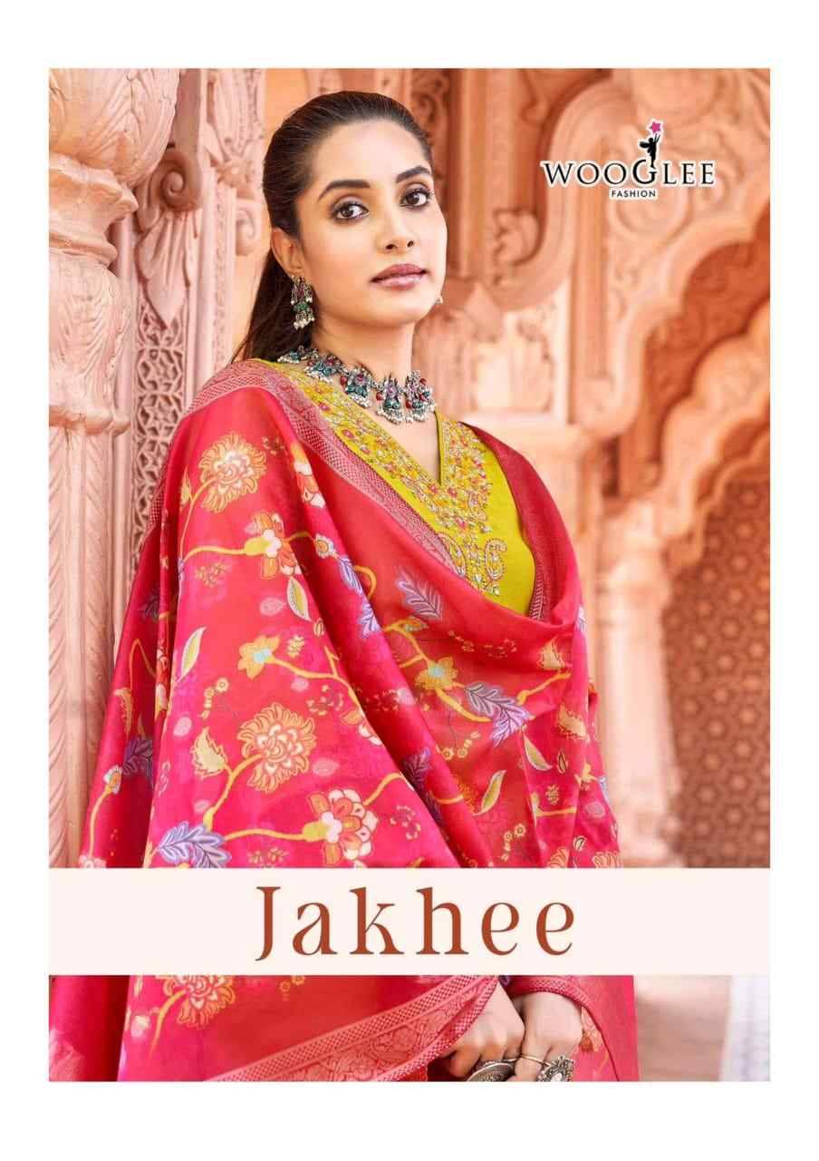 Jakhee By Wooglee 1001 To 1006 Series Beautiful Stylish Festive Suits Fancy Colorful Casual Wear & Ethnic Wear & Ready To Wear Viscose Weaving Dresses At Wholesale Price