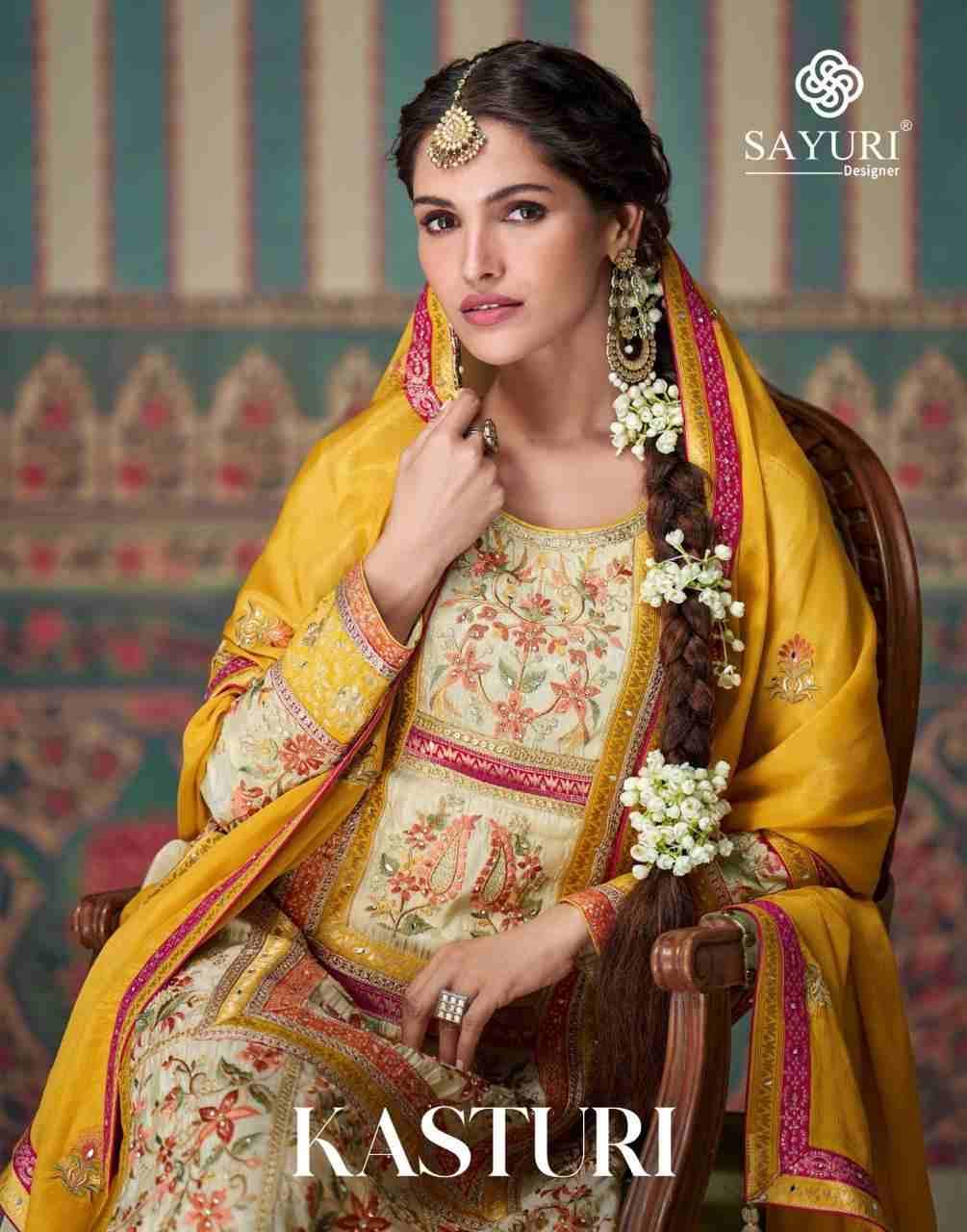 Kasturi By Sayuri 5715 To 5716 Series Designer Sharara Suits Beautiful Fancy Colorful Stylish Party Wear & Occasional Wear Silk Dresses At Wholesale Price