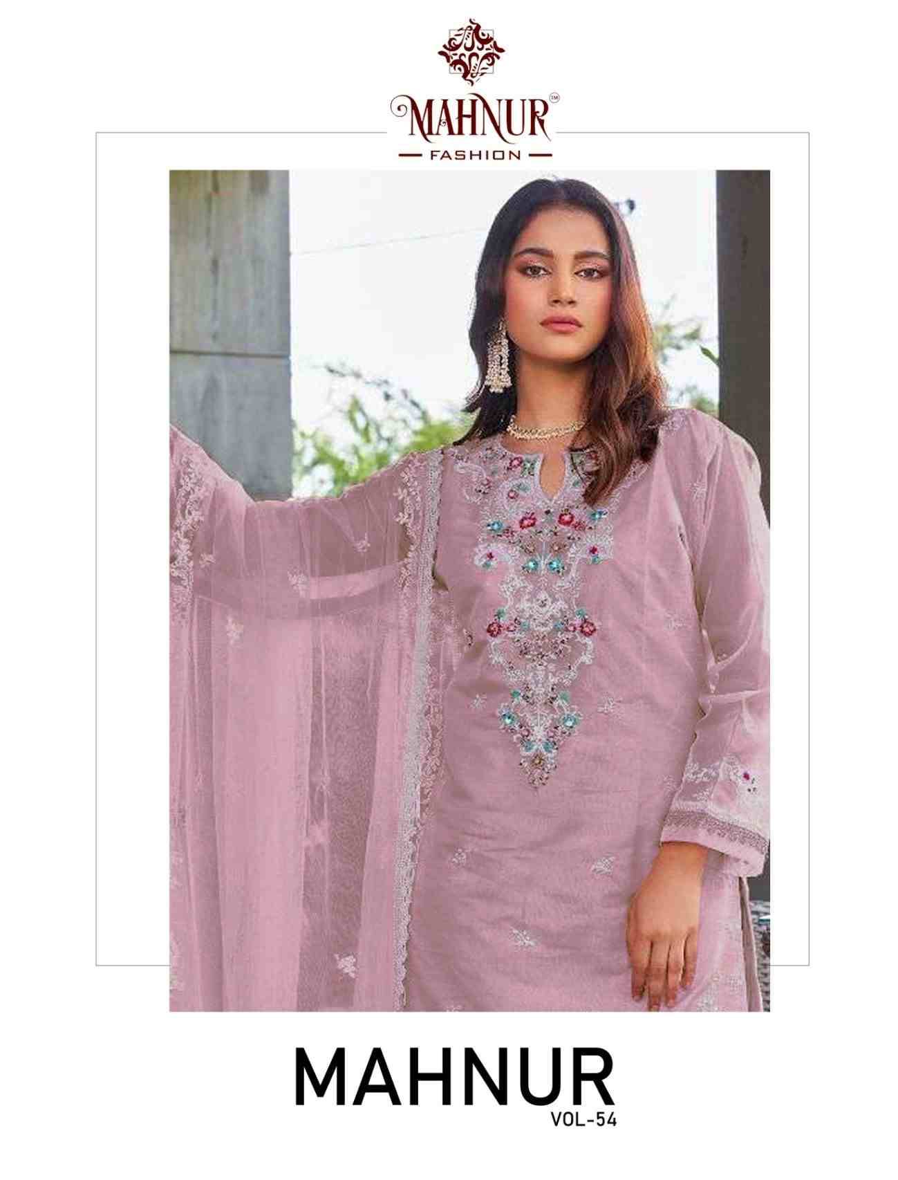 Mahnur Vol-54 By Mahnur Fashion 54001 To 54002 Series Beautiful Pakistani Suits Colorful Stylish Fancy Casual Wear & Ethnic Wear Organza Dresses At Wholesale Price