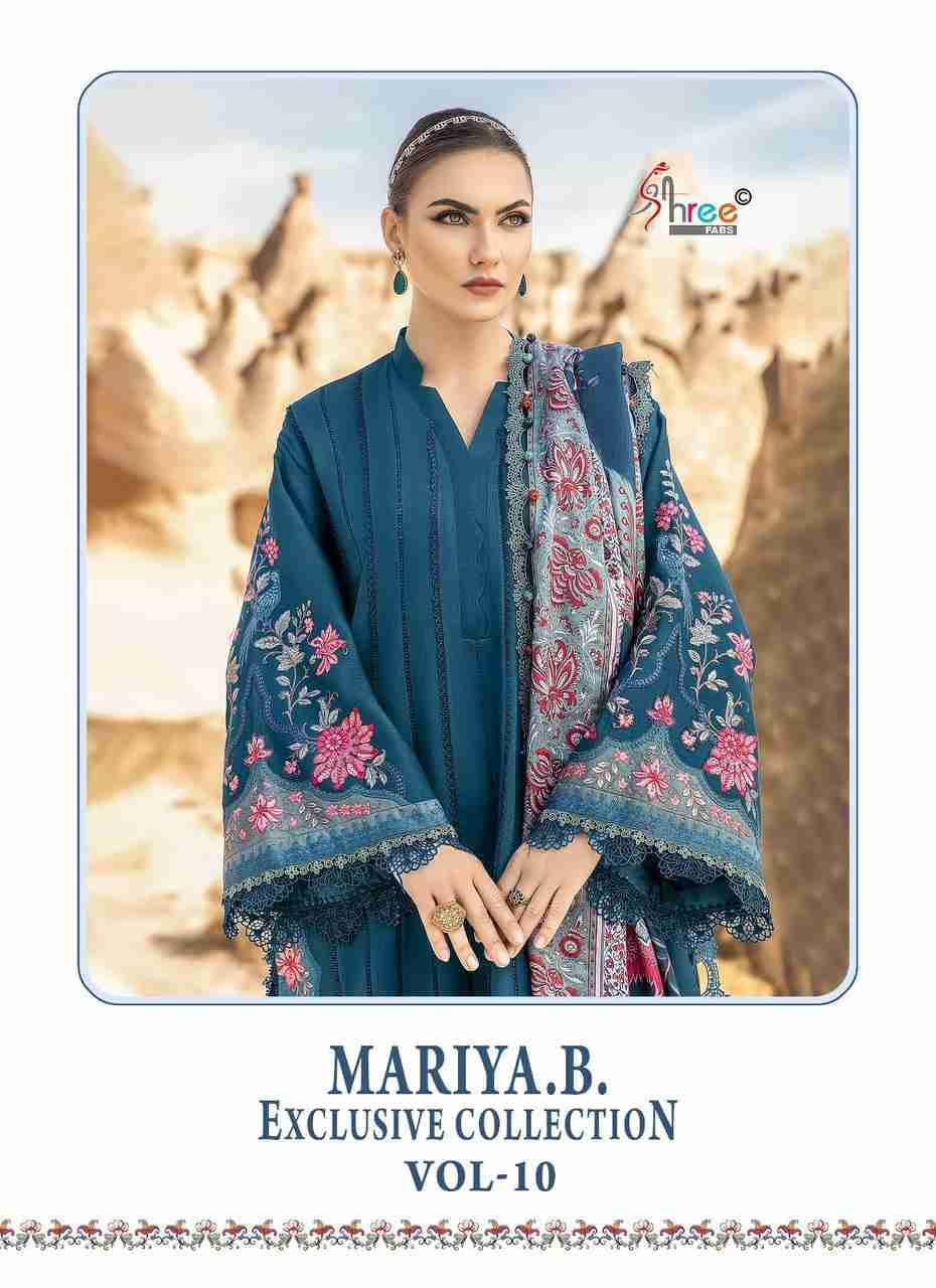 Mariya.B. Exclusive Collection Vol-10 By Shree Fabs 3585 To 3588 Series Beautiful Pakistani Suits Colorful Stylish Fancy Casual Wear & Ethnic Wear Rayon Cotton With Embroidered Dresses At Wholesale Price