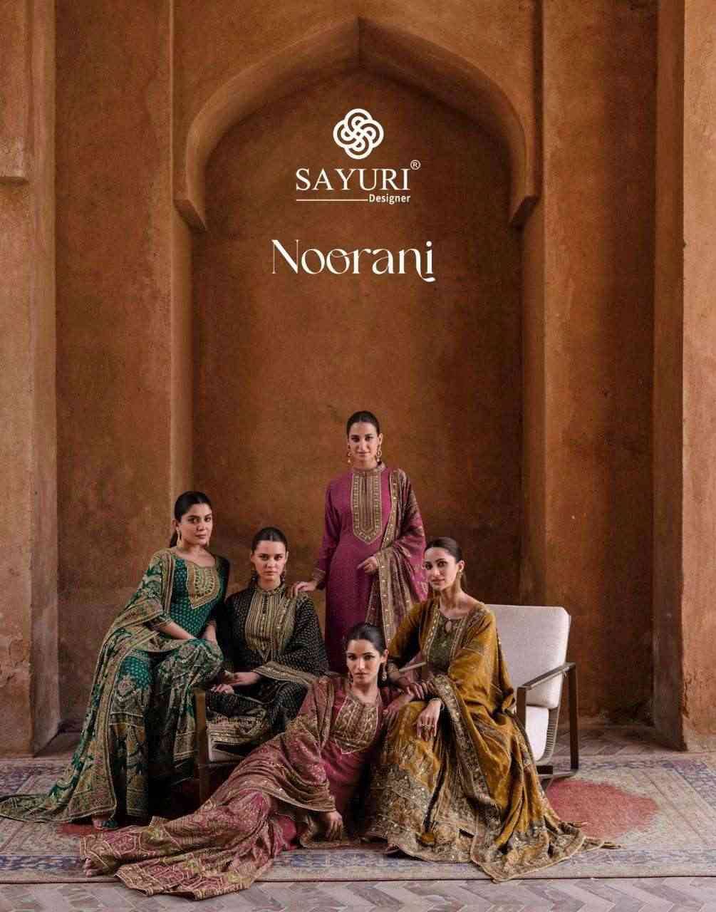 Noorani By Sayuri 5454 To 5458 Series Designer Sharara Suits Beautiful Fancy Colorful Stylish Party Wear & Occasional Wear Crepe Silk Dresses At Wholesale Price