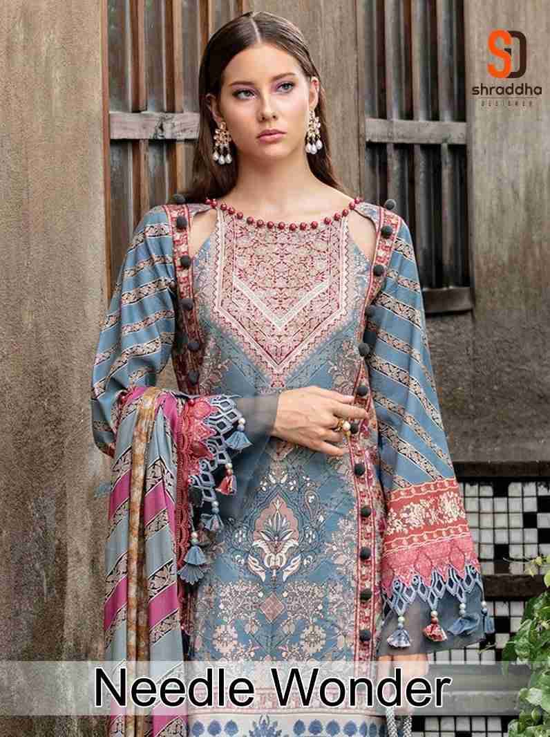 Needle Wonder By Shraddha Designer 1001 To 1004 Series Beautiful Pakistani Suits Colorful Stylish Fancy Casual Wear & Ethnic Wear Pure Lawn Cotton Embroidered Dresses At Wholesale Price