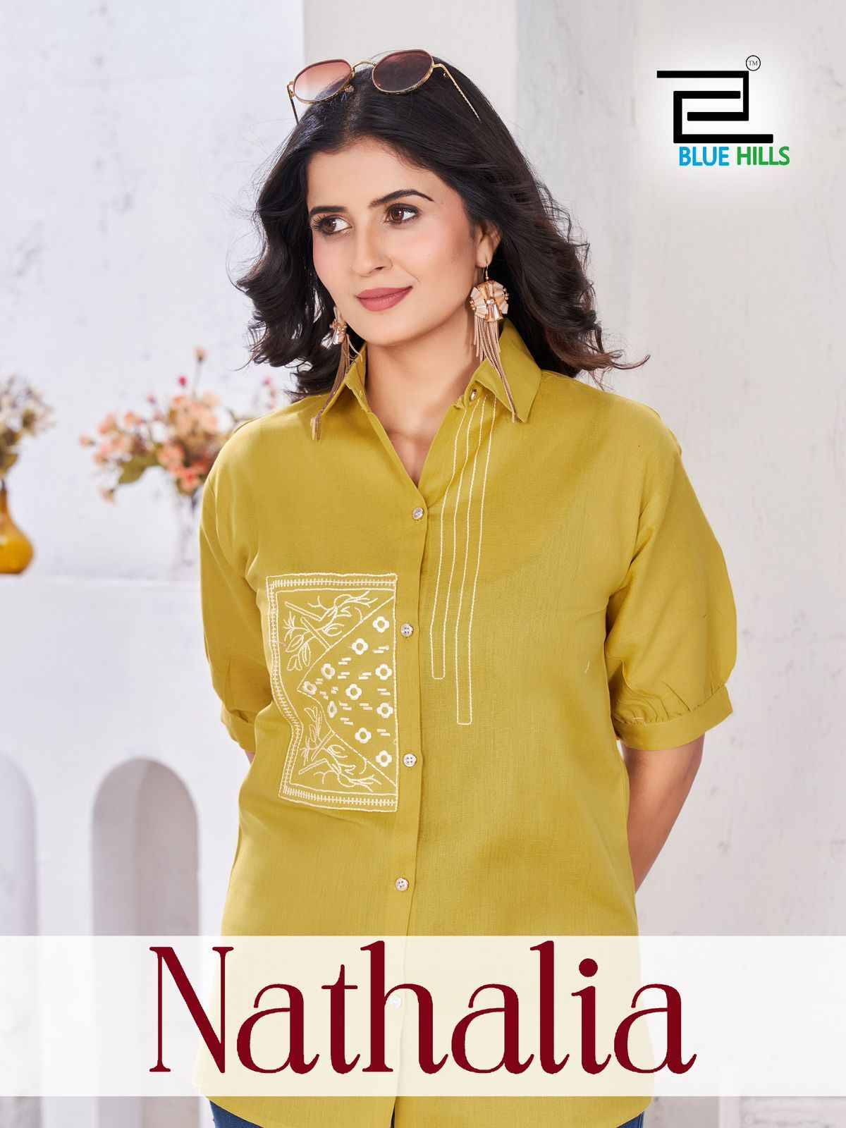 Nathalia By Blue Hills 1001 To 1008 Series Designer Stylish Fancy Colorful Beautiful Party Wear & Ethnic Wear Collection Cotton Flex Shirts At Wholesale Price