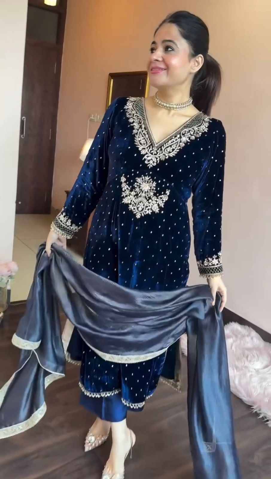 R-5771 By Fashid Wholesale Designer Suits Beautiful Fancy Colorful Stylish Party Wear & Occasional Wear Viscose Velvet Dresses At Wholesale Price