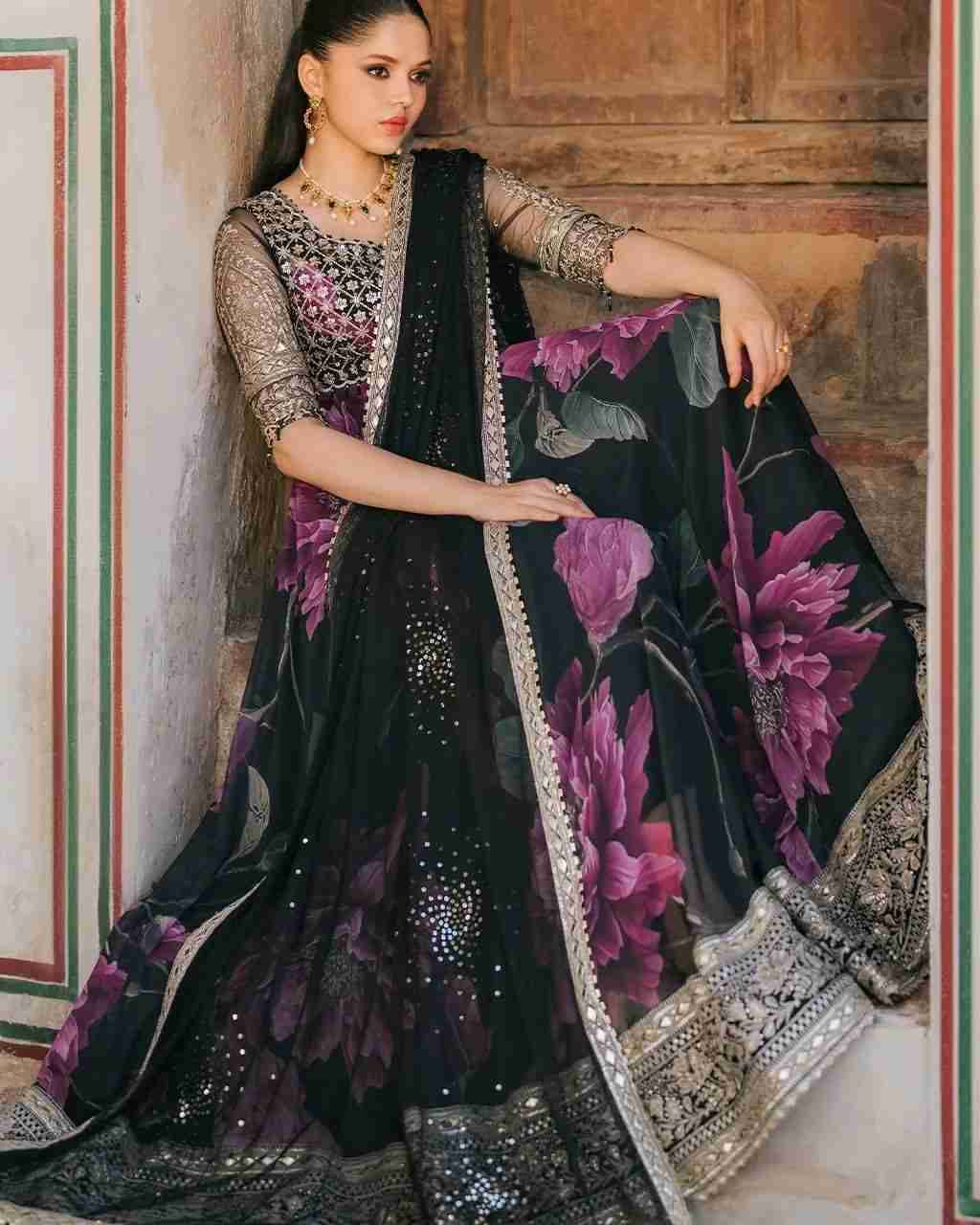 R-5772 By Fashid Wholesale Designer Stylish Fancy Colorful Beautiful Party Wear & Ethnic Wear Collection Faux Georgette Digital Print Gown At Wholesale Price