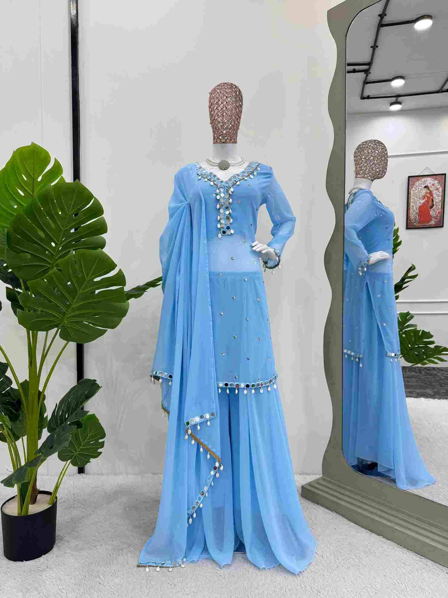  R-5779 By Fashid Wholesale Beautiful Stylish Fancy Colorful Casual Wear & Ethnic Wear Faux Georgette Dresses At Wholesale Price