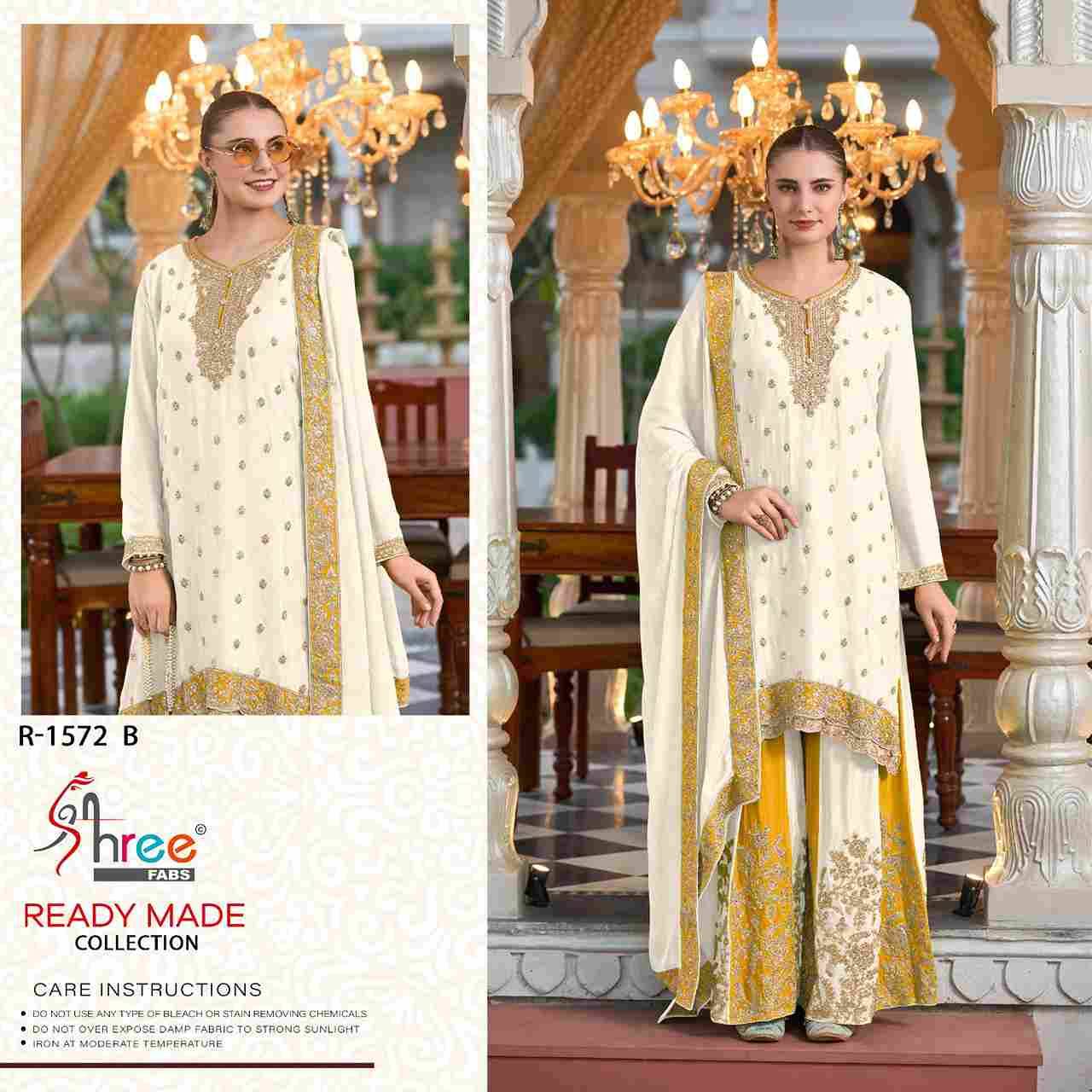 Shree Fabs Hit Design R-1572 Colours By Shree Fabs R-1572-A To R-1572-D Series Beautiful Pakistani Suits Stylish Fancy Colorful Party Wear & Occasional Wear Chinnon Silk Embroidered Dresses At Wholesale Price