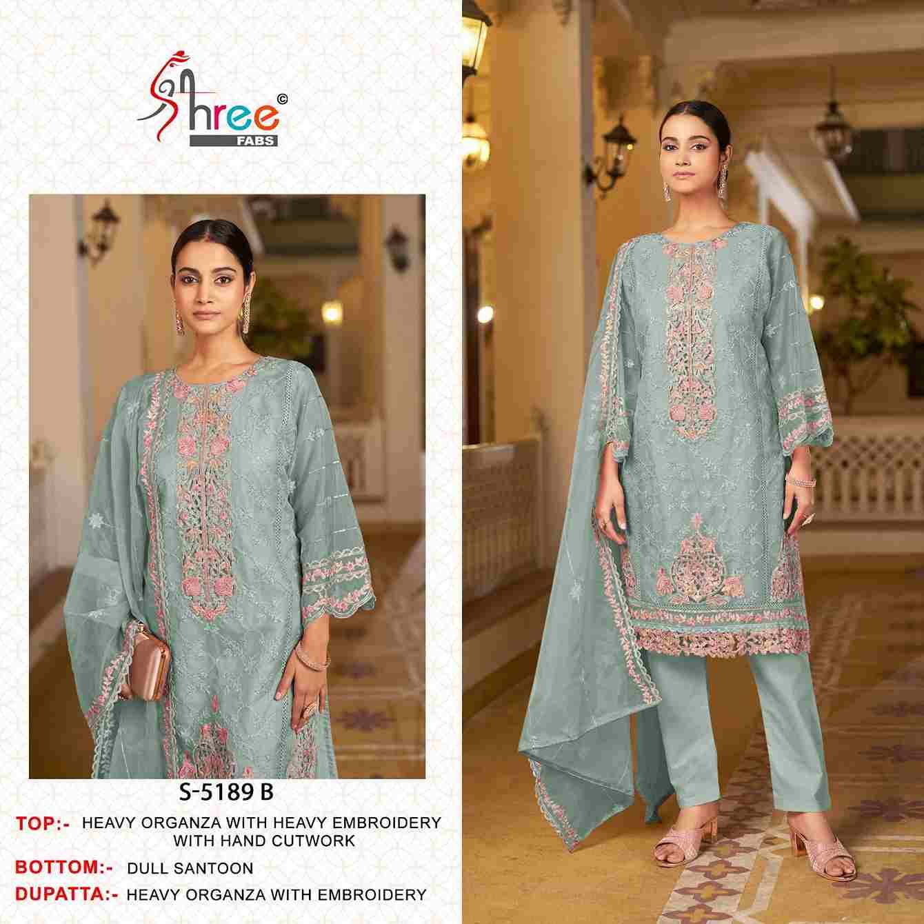 Shree Fabs Hit Design S-5189 Colours By Shree Fabs S-5189-A To S-5189-D Series Beautiful Stylish Pakistani Suits Fancy Colorful Casual Wear & Ethnic Wear & Ready To Wear Heavy Organza Embroidery Dresses At Wholesale Price