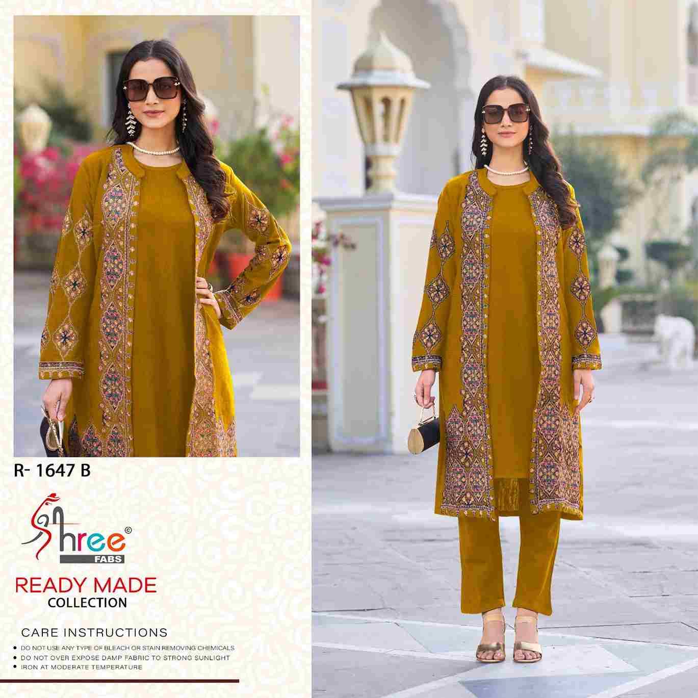 Shree Fabs Hit Design R-1647 Colours By Shree Fabs R-1647-A To R-1647-D Series Designer Pakistani Suits Collection Beautiful Stylish Fancy Colorful Party Wear & Occasional Wear Woolen Kurtis With Bottom At Wholesale Price