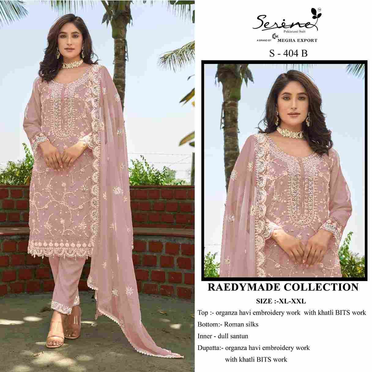 Serene Hit Design S-404 Colours By Serene S-404-A To S-404-D Series Designer Pakistani Suits Beautiful Fancy Colorful Stylish Party Wear & Occasional Wear Organza Embroidered Dresses At Wholesale Price