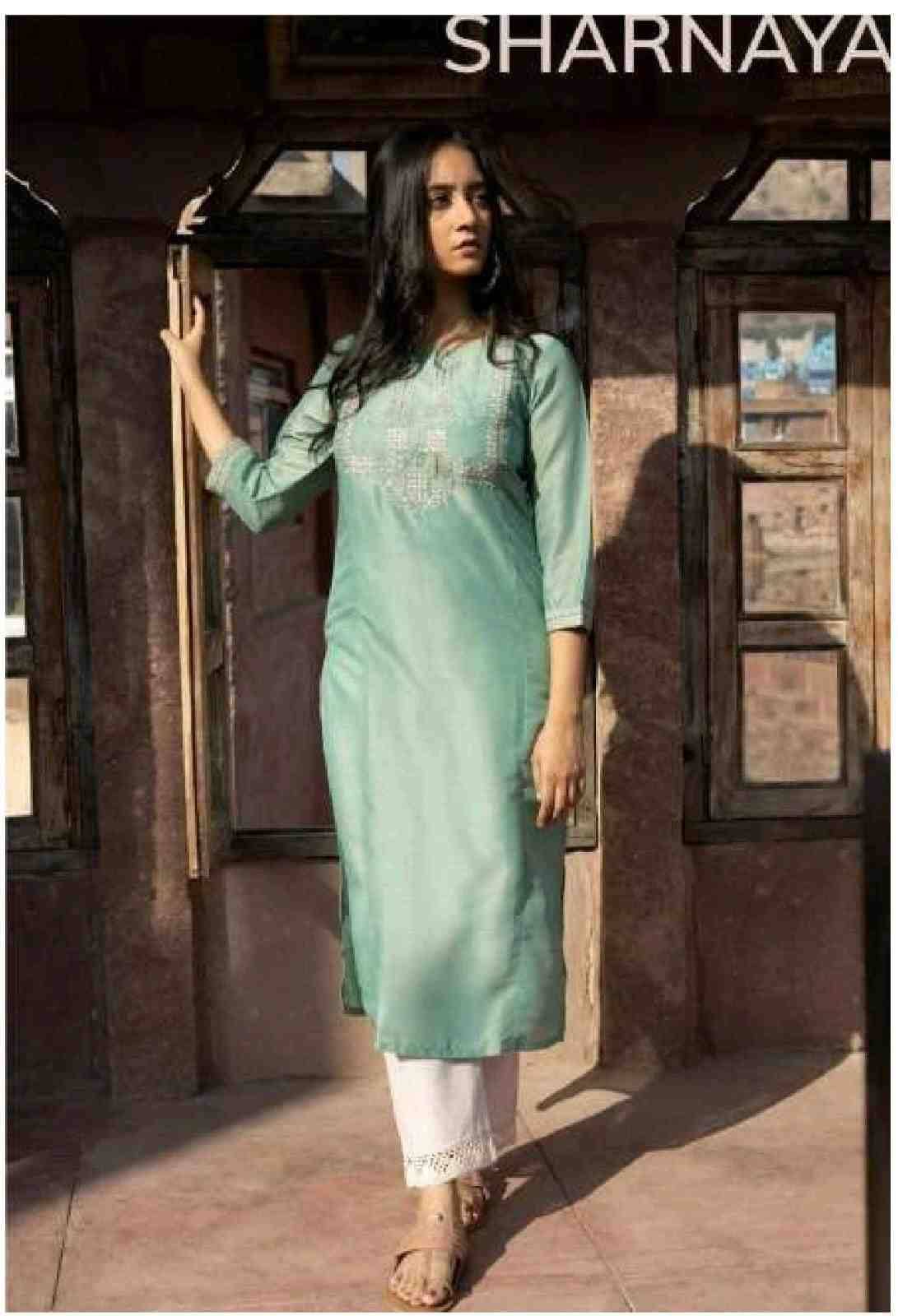 Sharnaya By 100 Miles 01 To 04 Series Designer Stylish Fancy Colorful Beautiful Party Wear & Ethnic Wear Collection Fancy Kurtis At Wholesale Price