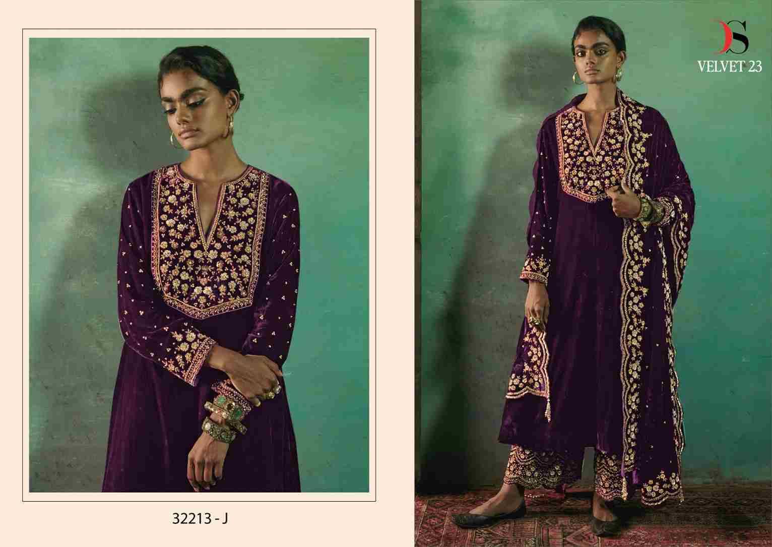 Velvet 32213 Colours Vol-3 By Deepsy Suits 32213-I To 32213-K Series Beautiful Stylish Pakistani Suits Fancy Colorful Casual Wear & Ethnic Wear & Ready To Wear Heavy Velvet Embroidery Dresses At Wholesale Price