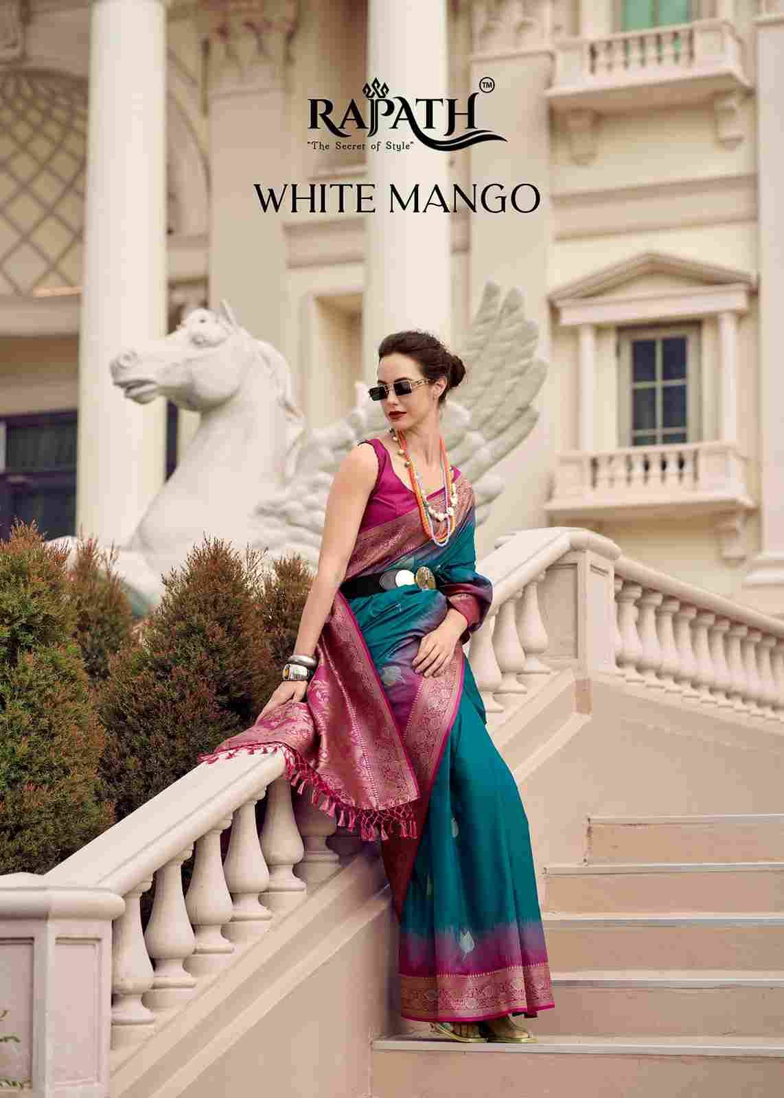 White Mango By Rajpath 660001 To 660008 Series Indian Traditional Wear Collection Beautiful Stylish Fancy Colorful Party Wear & Occasional Wear Pure Silk Sarees At Wholesale Price