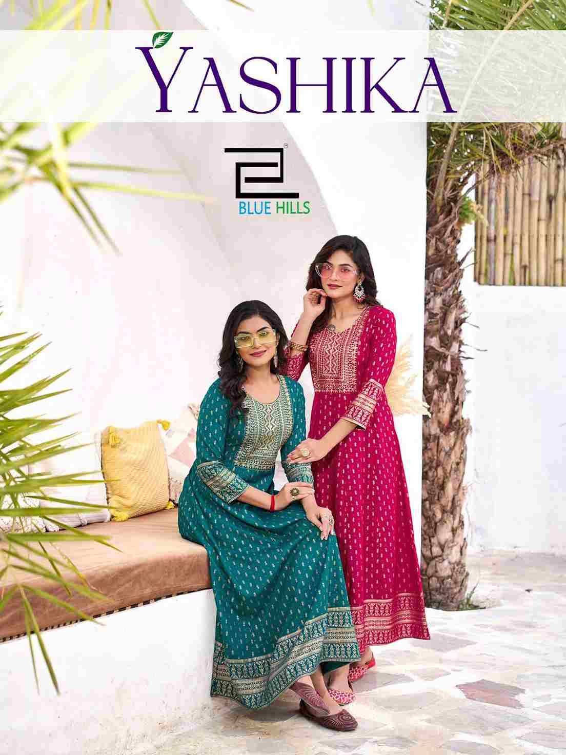 Yashika By Blue Hills 1001 To 1010 Series Designer Stylish Fancy Colorful Beautiful Party Wear & Ethnic Wear Collection Rayon Foil Gown At Wholesale Price